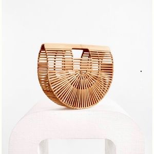 Cult Gaia Japanese Straw Small Ark Bag